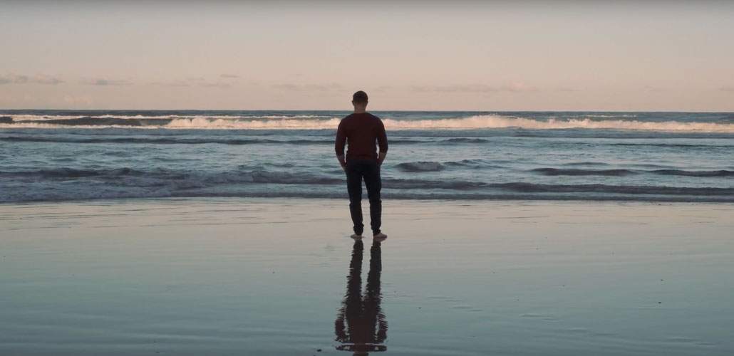 Man standing on beach