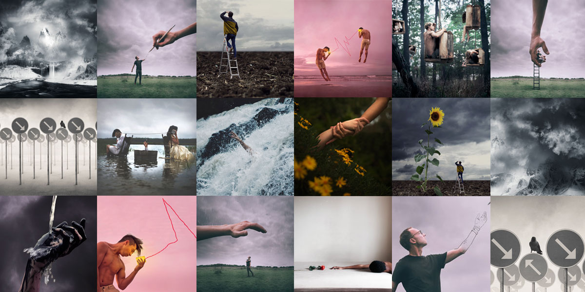 Collage of campaign concept photos