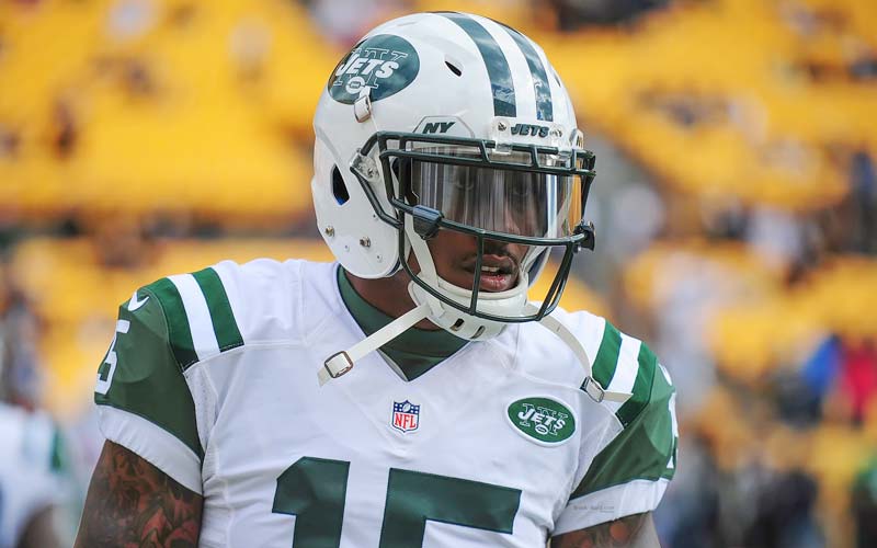 Brandon Marshall, helmet on