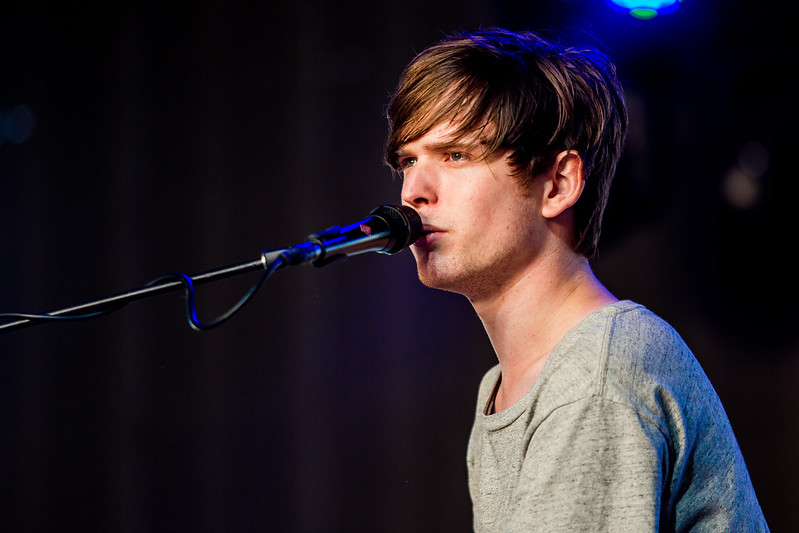 Musician James Blake Performing at Concert