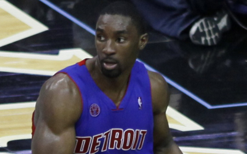 Ben Gordon in Pistons uniform