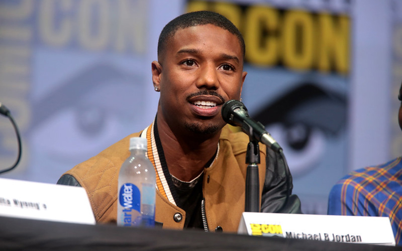 Michael B Jordan answering questions at Comic-Con