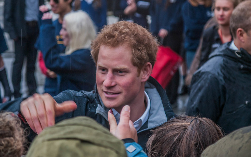 Prince Harry greeting crowd