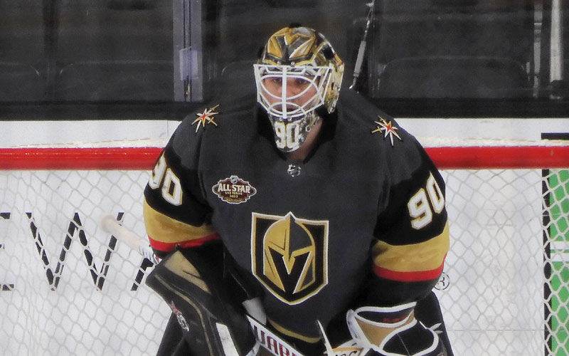 Robin Lehner in net for Golden Knights