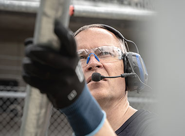 Man at construction site